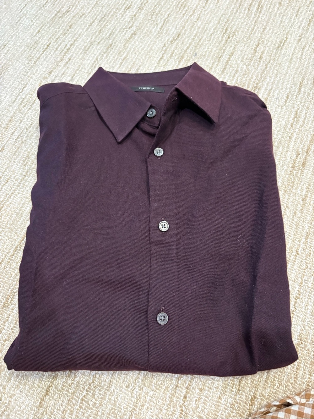 Theory Men's Button-Down Shirt in Plum